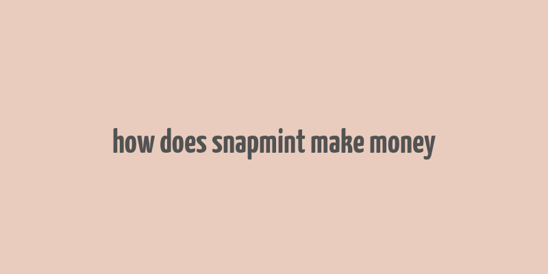 how does snapmint make money