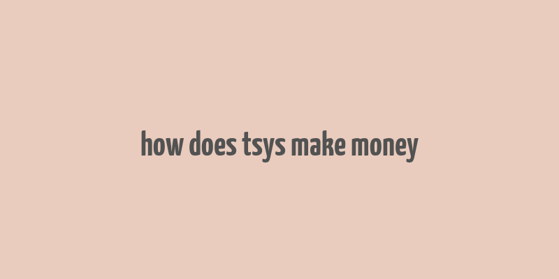 how does tsys make money