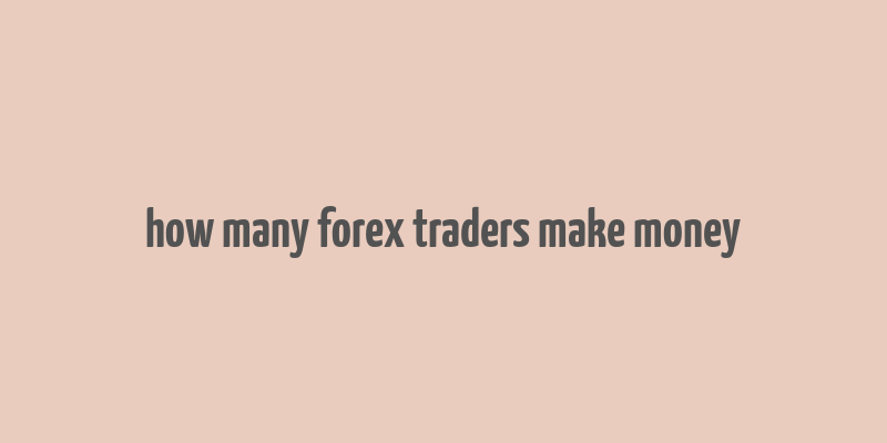 how many forex traders make money