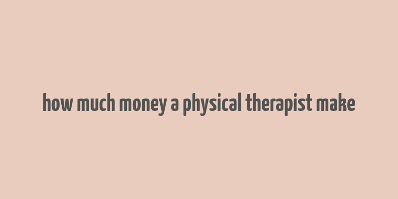 how much money a physical therapist make