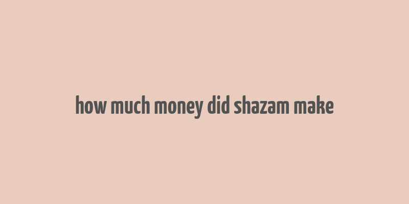 how much money did shazam make