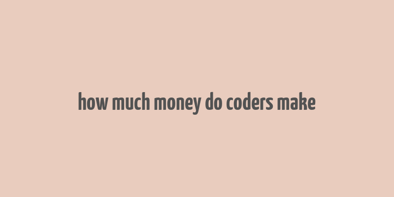 how much money do coders make