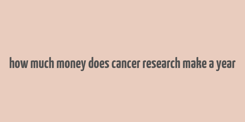 how much money does cancer research make a year