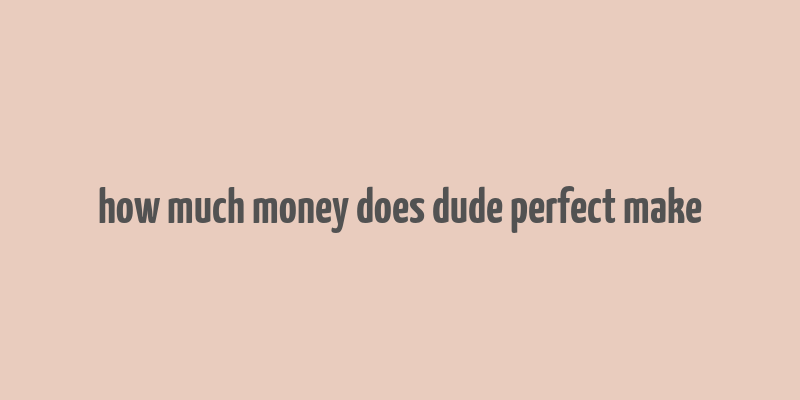 how much money does dude perfect make