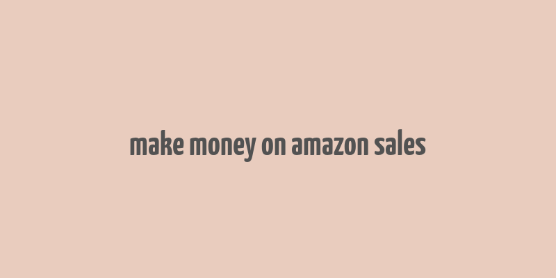 make money on amazon sales