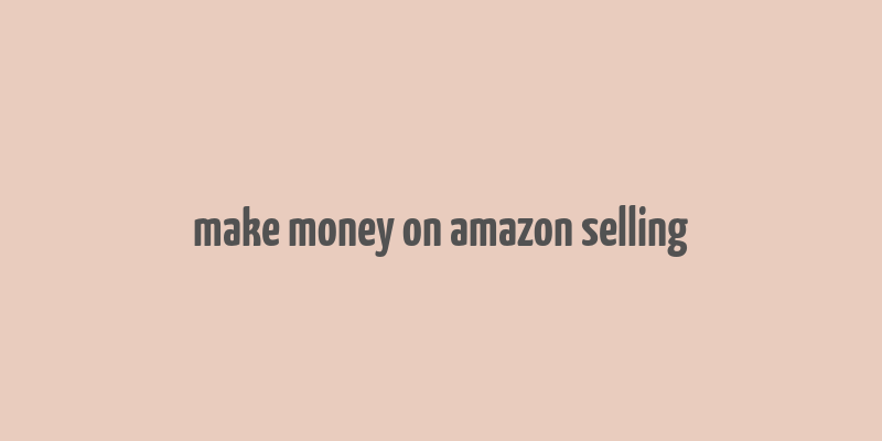 make money on amazon selling