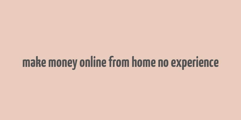 make money online from home no experience