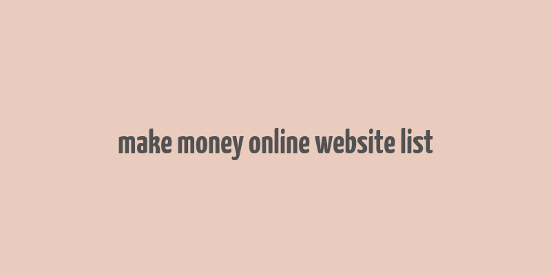 make money online website list