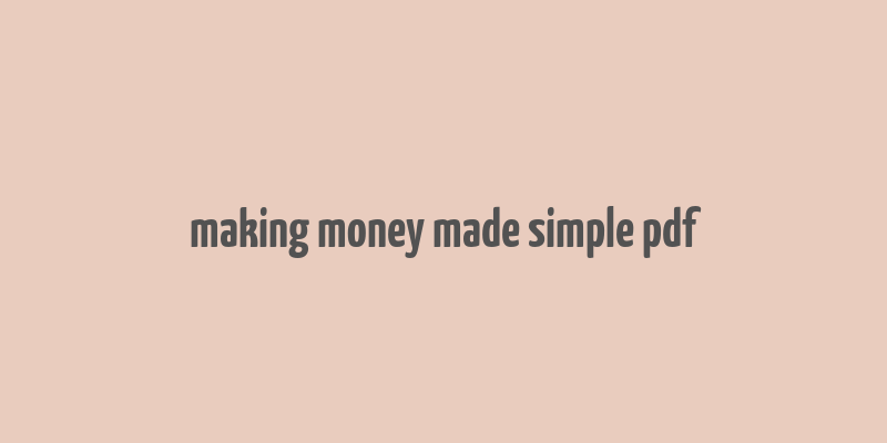 making money made simple pdf