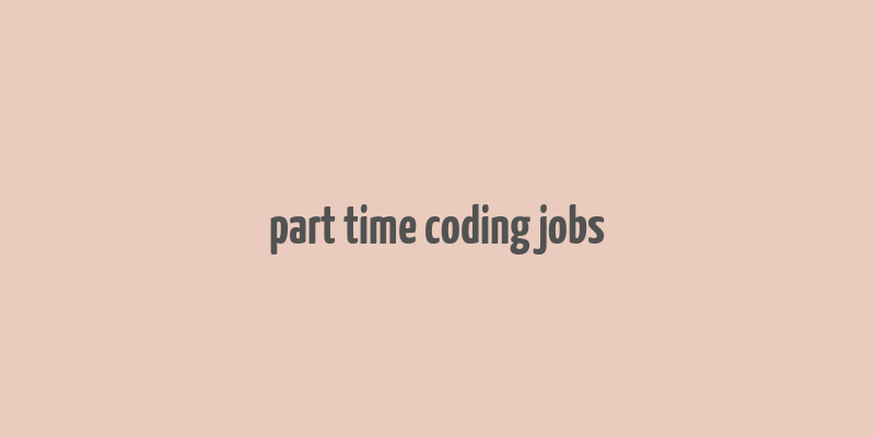 part time coding jobs