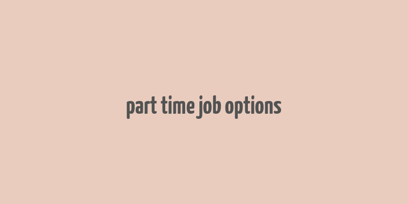 part time job options