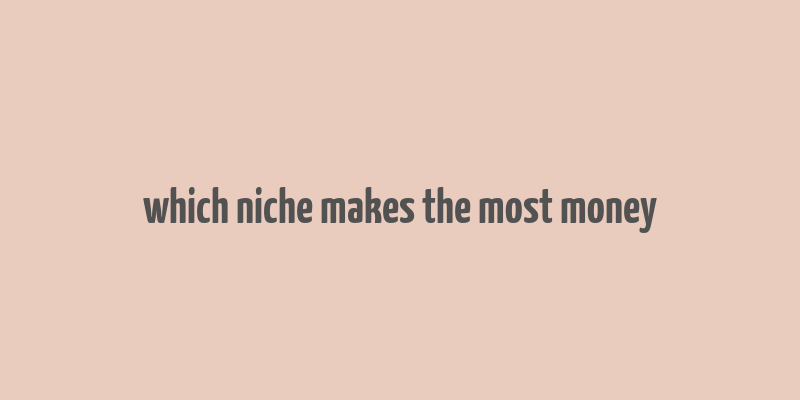 which niche makes the most money