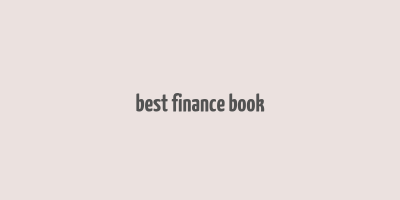 best finance book