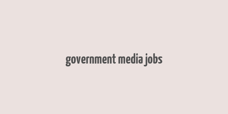 government media jobs