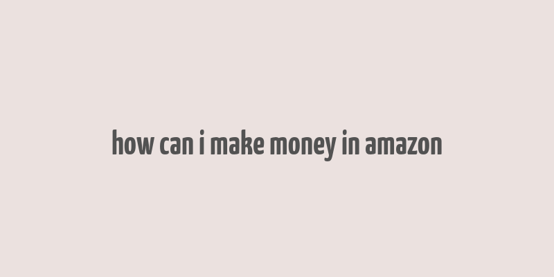 how can i make money in amazon