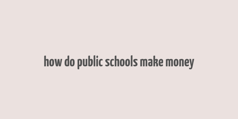 how do public schools make money