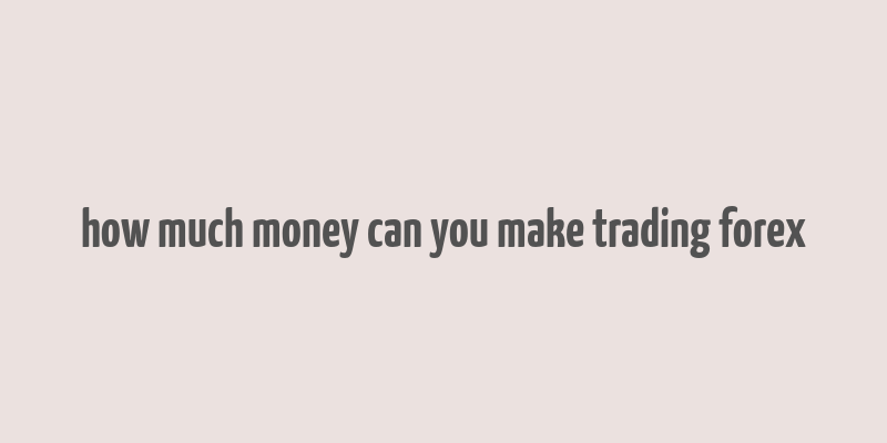 how much money can you make trading forex