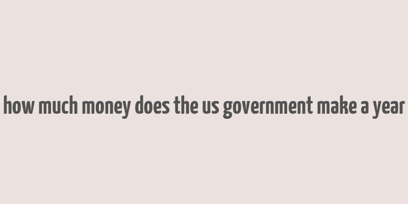 how much money does the us government make a year