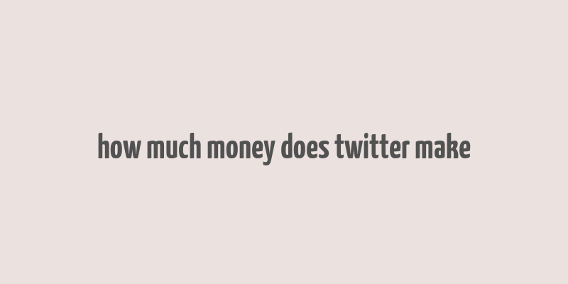 how much money does twitter make