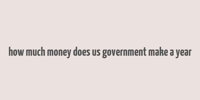 how much money does us government make a year