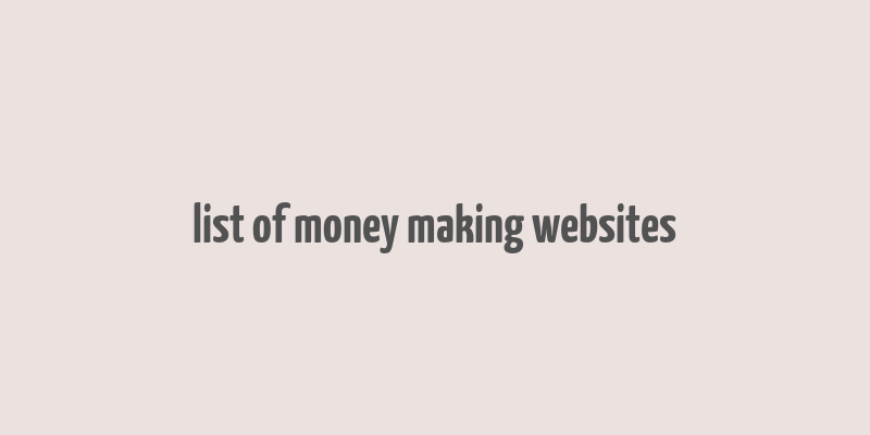 list of money making websites