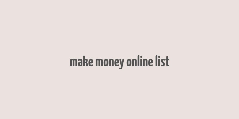 make money online list