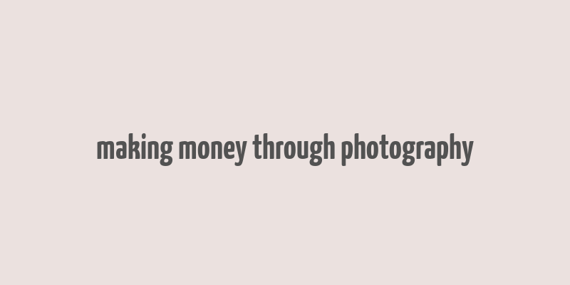 making money through photography