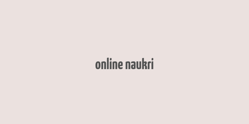 online naukri