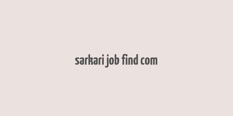 sarkari job find com