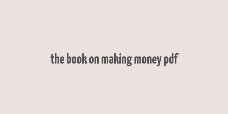 the book on making money pdf