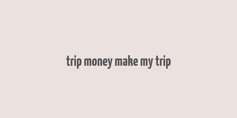 trip money make my trip