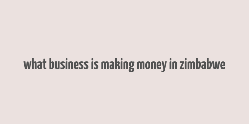 what business is making money in zimbabwe