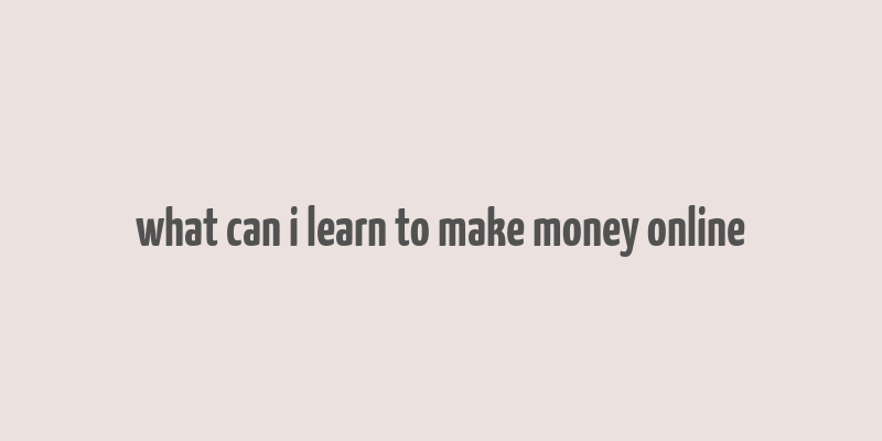 what can i learn to make money online