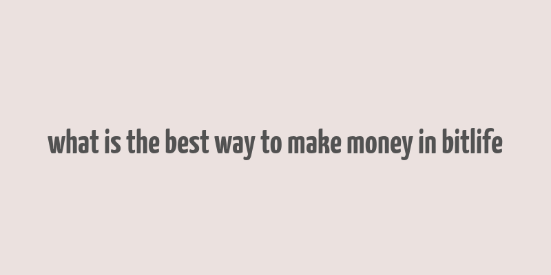 what is the best way to make money in bitlife