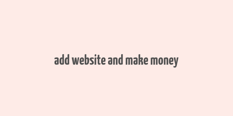 add website and make money