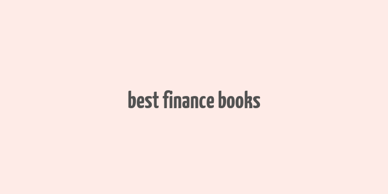 best finance books