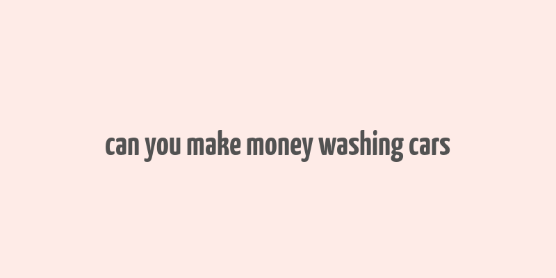 can you make money washing cars