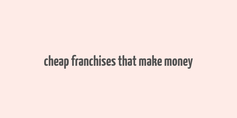 cheap franchises that make money