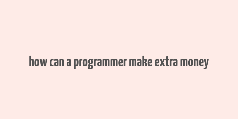 how can a programmer make extra money