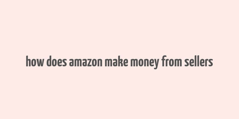 how does amazon make money from sellers