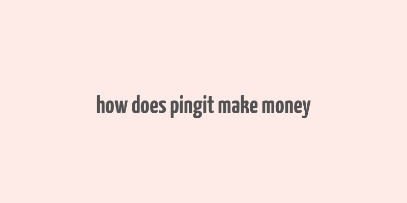 how does pingit make money