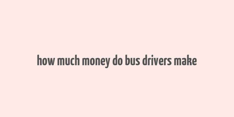 how much money do bus drivers make