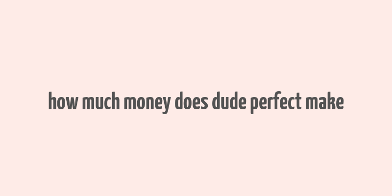 how much money does dude perfect make