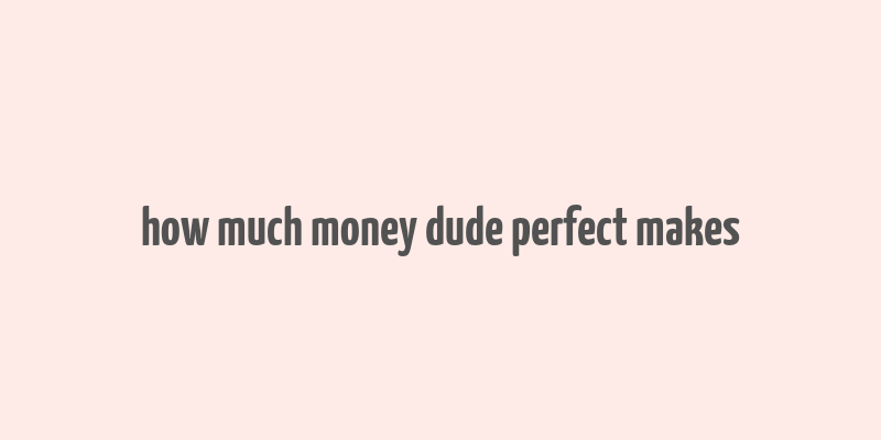 how much money dude perfect makes