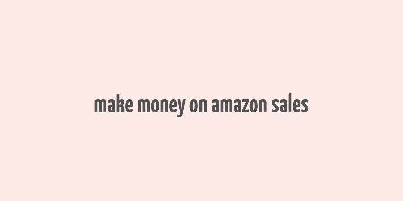 make money on amazon sales