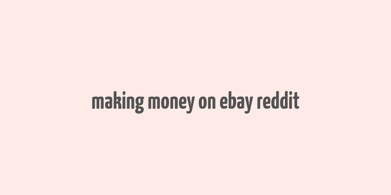 making money on ebay reddit