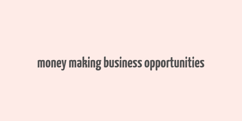 money making business opportunities