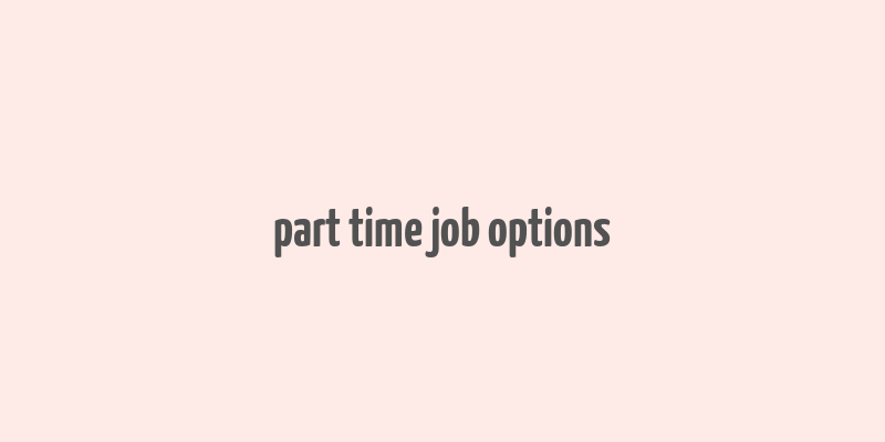 part time job options