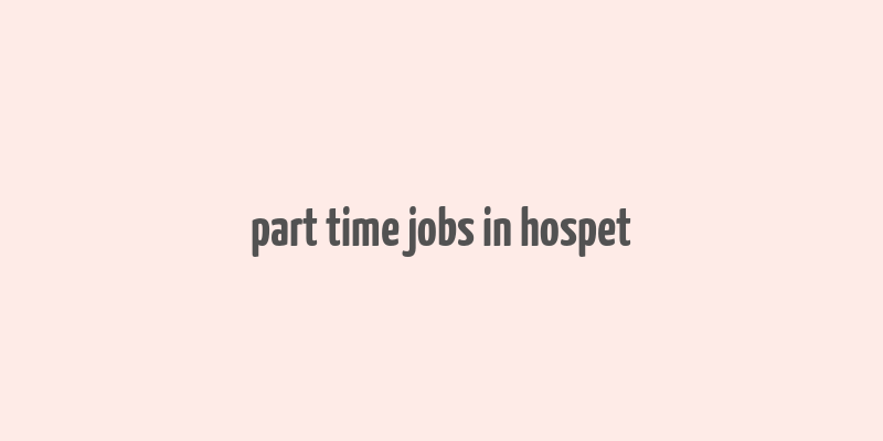 part time jobs in hospet