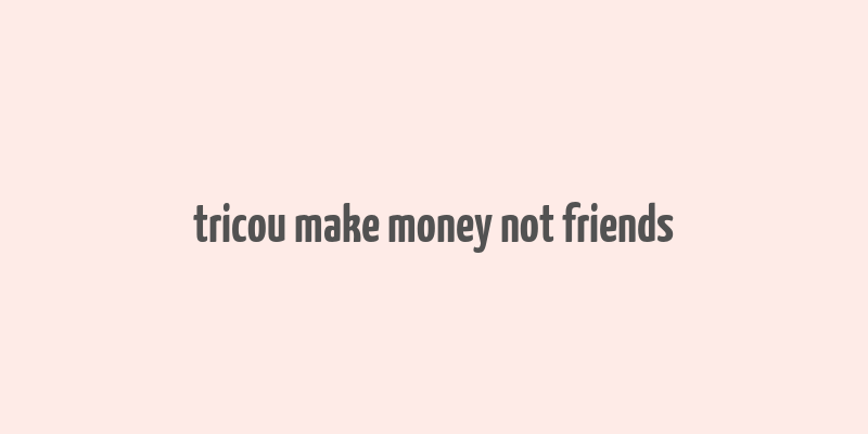 tricou make money not friends